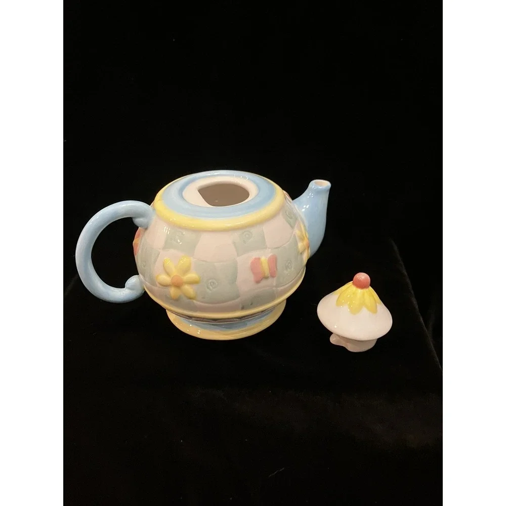 Vintage Oneida Country Bouquet Rainbow Garden Ceramic Teapot Discontinued